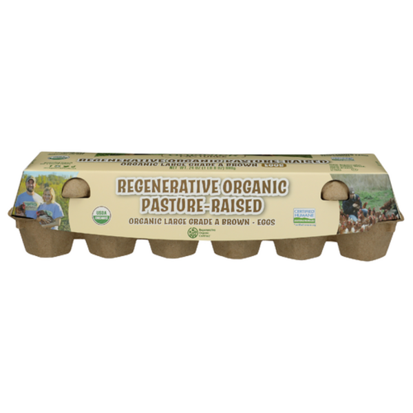 Organick Pastures Organic Regenerative Pasture-Raised Large Grade A Brown Eggs