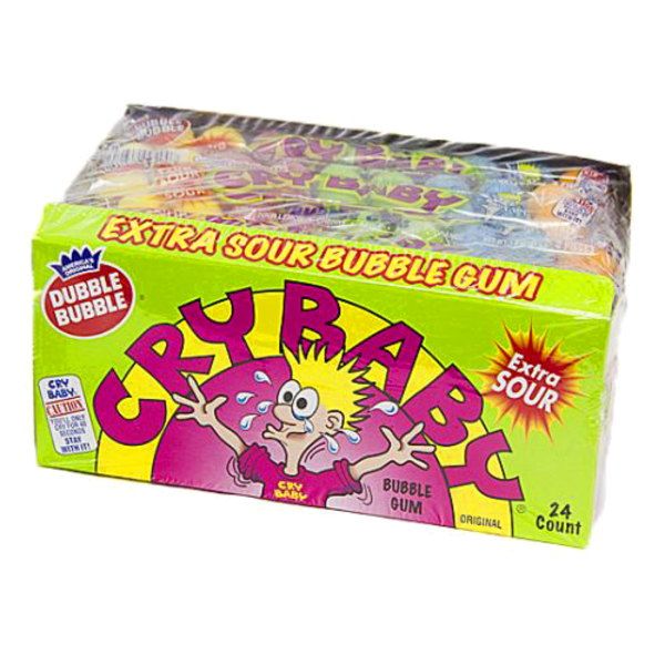 Cry Baby - Sour Gum Ball Tubes - 24/9 ct