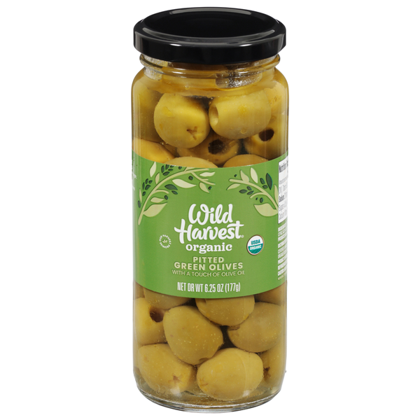 Wild Harvest Green Olives, Pitted Same-Day Delivery or Pickup