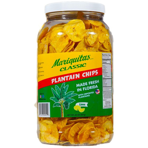 Mariquitas - Plantain Chips, Lime Flavor - 20 oz
