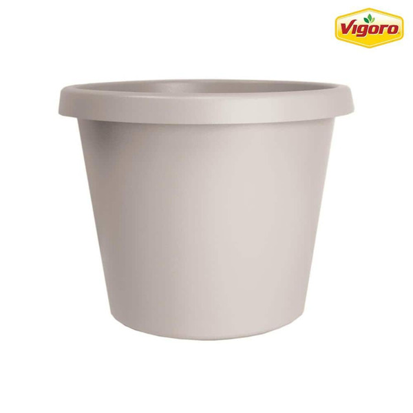 Vigoro 16 In. Antonella 27 Qt. Cottage Stone Plastic Square Planter With Drainage Holes (16 In. L X 16 In. W X 12.76 In. H)