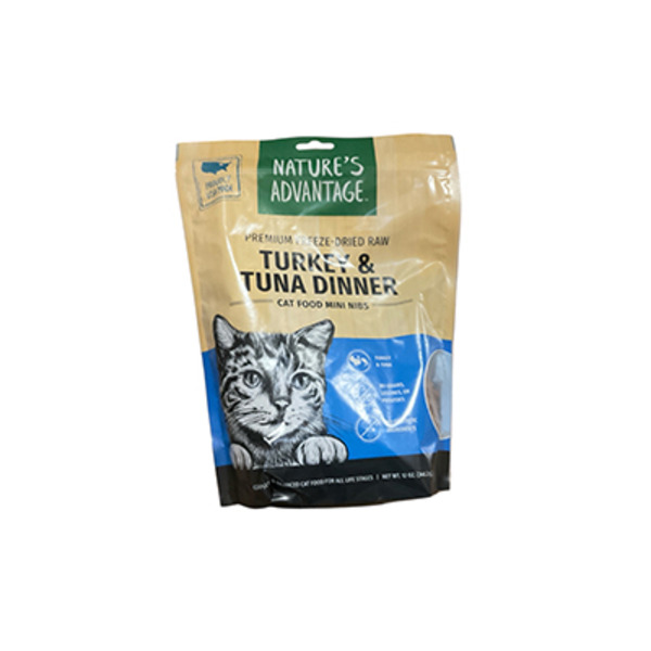 Nature's Advantage Premium Freeze-Dried Raw Turkey & Tuna Dinner Cat Food Mini Nibs