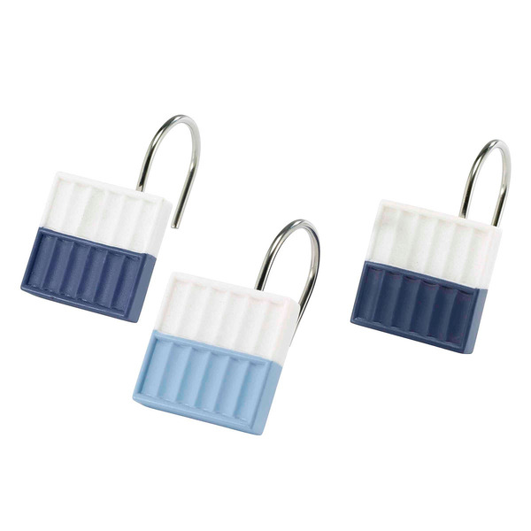 IZOD Clubhouse Shower Hooks - Blue & Navy