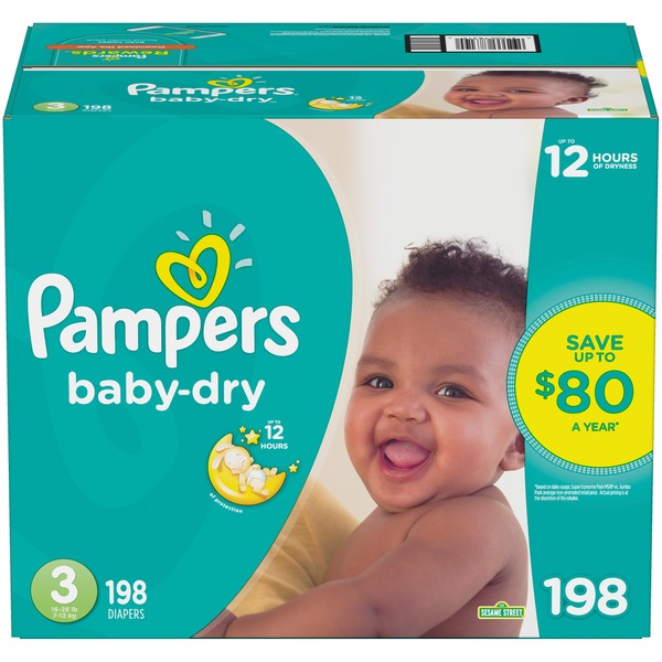 198 ct pampers diapers