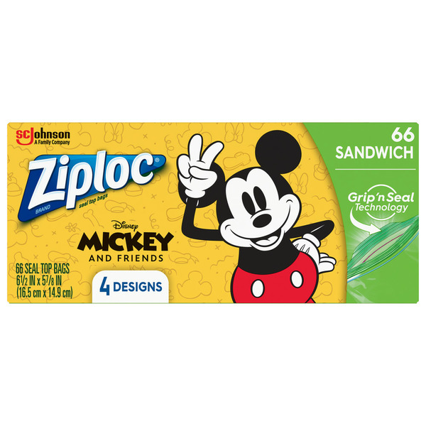 Ziploc Disney's Mickey & Friends Designs Sandwich Bags Same-Day