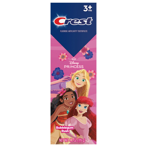 Crest Disney Princess 3+ Yrs Fluoride Anticavity Bubblegum Rush ...