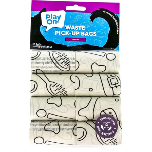 Play On Scented Waste Bags, 9 x 14 in - Taupe