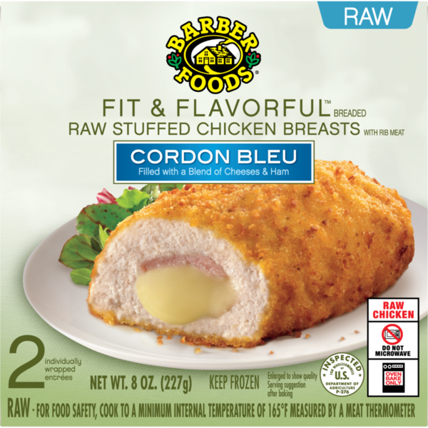 Barber Foods Fit & Flavorful™ Stuffed Chicken Breasts Cordon Bleu