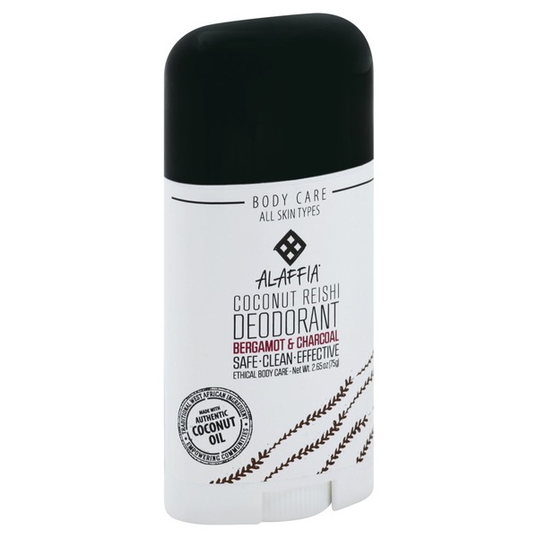 Alaffia Deodorant, Coconut Reishi, Bergamot & Charcoal (2.65 oz