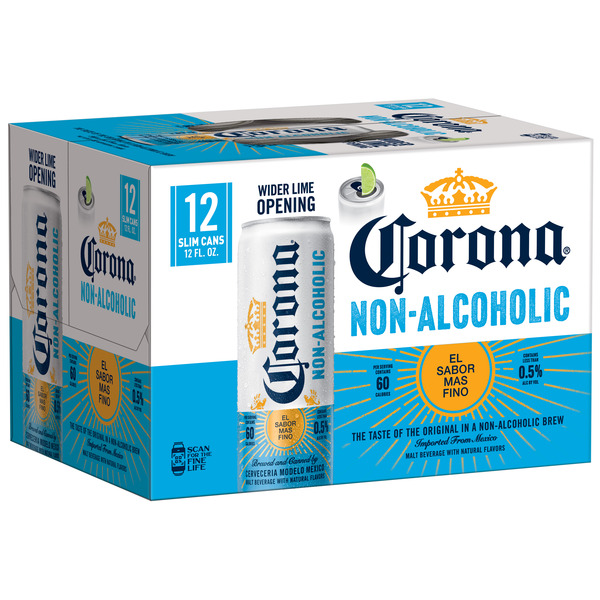Corona Non-Alcoholic Malt Beverage Mexican Import Brew Cans Same