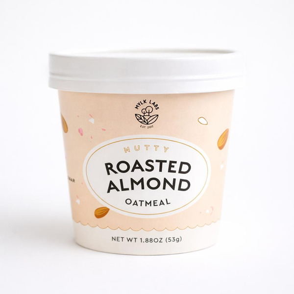 Mylk Labs Roasted Almond Oatmeal Cup, Gluten Free, Vegan Same-Day
