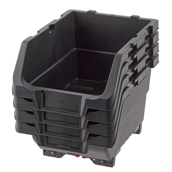 Husky 9 In. Stackable Storage Bin (4-pack)