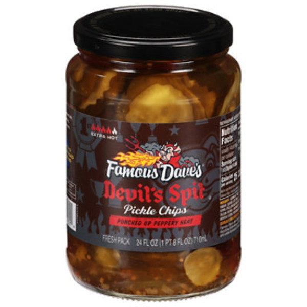 Famous Dave's Pickle Chips, Devil's Spit, Extra Hot, Fresh Pack