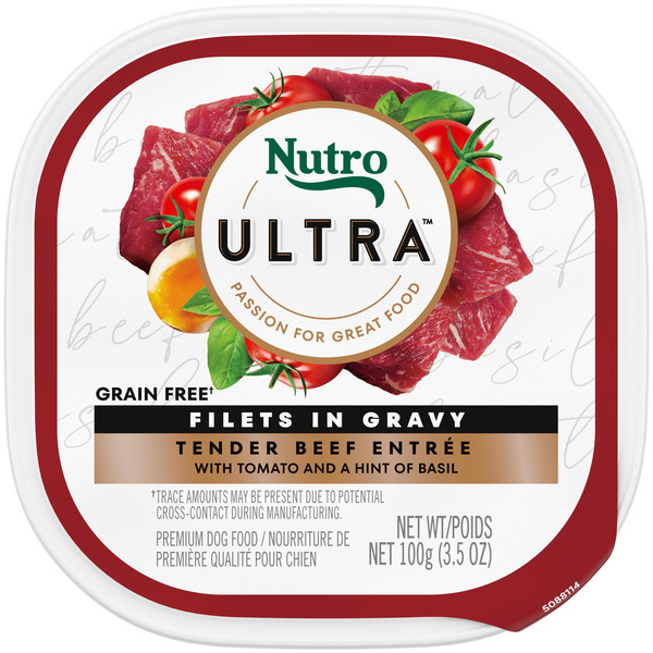 NUTRO Ultra Tender Beef Entrée Fillets in Gravy Premium Dog Food
