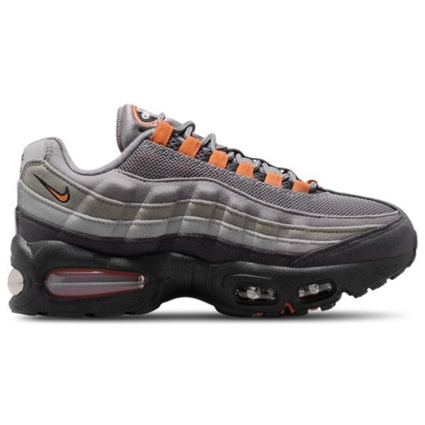 Nike Boys' Air Max 95 Grade School Running Shoes, Size 5.5 - Orange/Gray