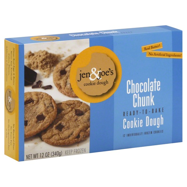 Jen & Joes Cookie Dough, ReadytoBake, Chocolate Chunk (12 oz) Instacart