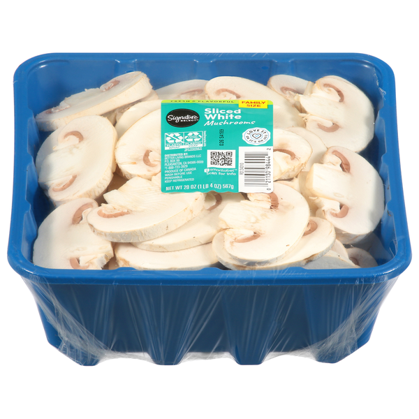 Signature SELECT Sliced White Mushrooms Family Size