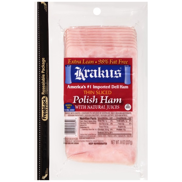 Thin Sliced Deli Ham Nutrition