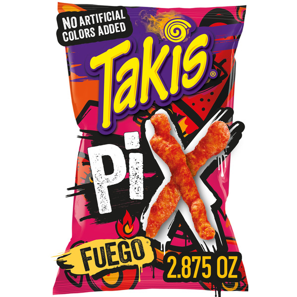 Takis Fuego Pix 2.875 oz Snack Size Bag, Hot Chili Pepper & Lime Flavored Extreme Spicy Crunchy Corn Puff Snack