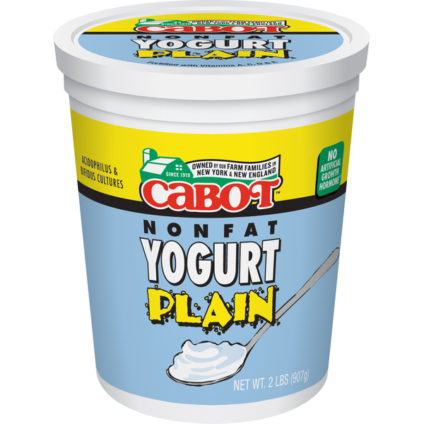 Cabot Creamery Plain Nonfat Yogurt (2 lb) Instacart