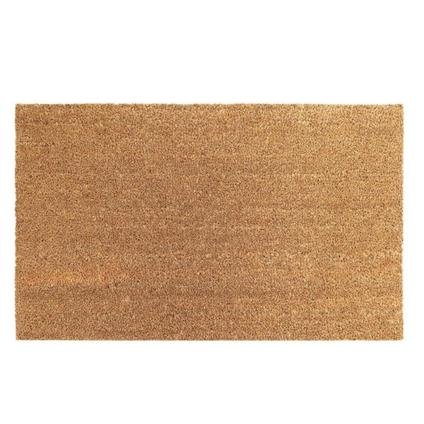 Trafficmaster Beige Natural 18 In. X 30 In. Coir Non-slip Indoor Outdoor Door Mat