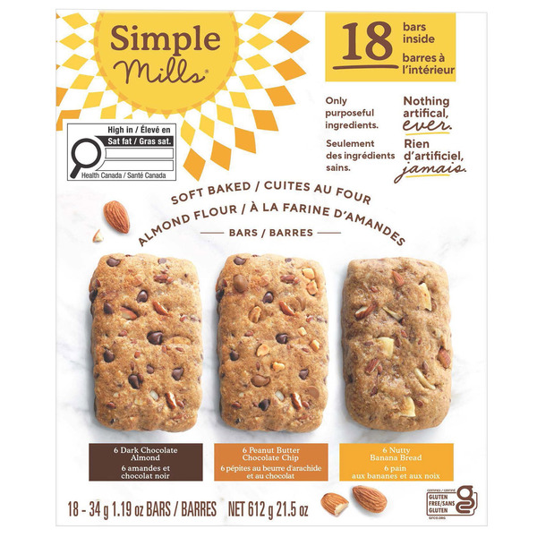 Simple Mills Soft Baked Almond Flour Bars Variety Pack