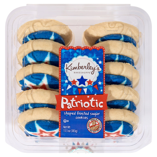 Kimberley's Bakeshoppe Patriotic Shaped Frosted Sugar Cookies