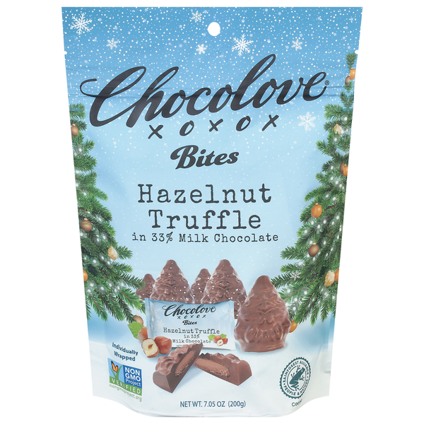 Chocolove Hazelnut Truffle, Bites, in 33% Milk Chocolate Same-Day