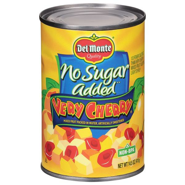 Del Monte No Sugar Added Very Cherry Mixed Fruit Packed in Water Same ...