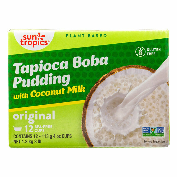 Sun Tropics Plant Based Original Tapioca Boba Pudding With Coconut Milk