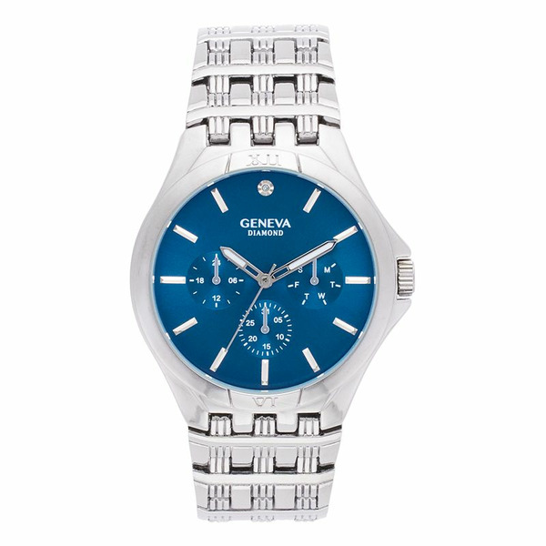 GE neva Men's  Diamond Accent Bracelet Watch, Grey