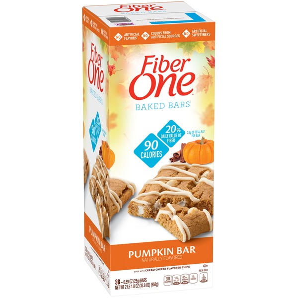 Fiber One Pumpkin Bar Limited Edition Baked Bars (0.89 oz) from Costco