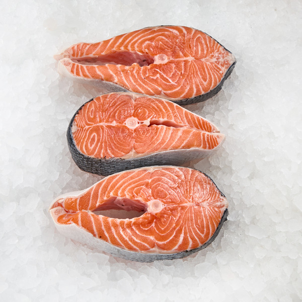Fresh Faroe Islands Salmon Steak, Open Arctic Waters Farm Raised