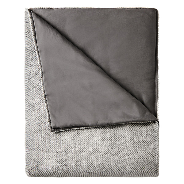 ALDI Huntington Home Herringbone Weighted Blanket Charcoal SameDay