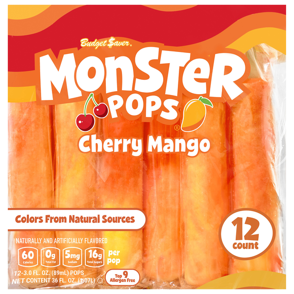 Budget Saver Monster Pops Cherry Mango