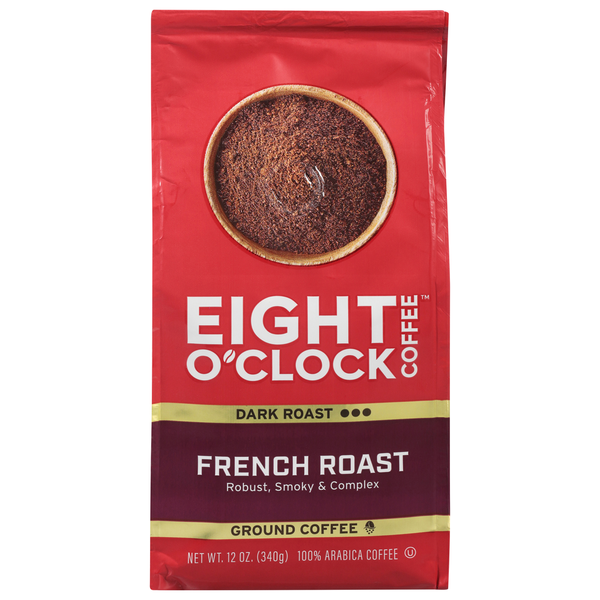 Eight O'Clock Ground Dark Roast French Roast Coffee Same-Day