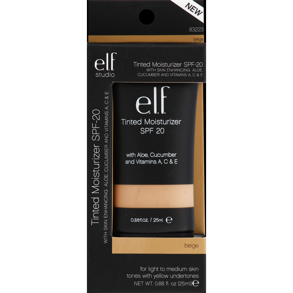 e.l.f. Tinted Moisturizer, SPF 20, Beige 83223 (0.88 oz) Instacart
