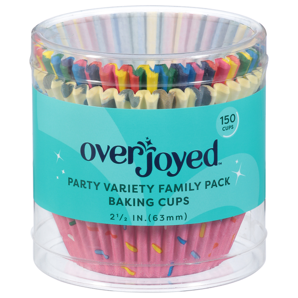 Overjoyed Baking Cups, 2.5 Inch, Party Variety Family Pack