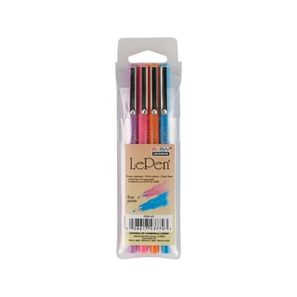 Marvy Uchida 4300_4D LePen Assorted Inks Brilliant Color Extra Fine Point Marker Pen Set