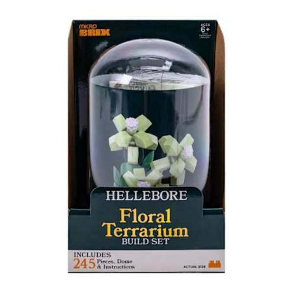 Micro Brix Hellebore Floral Terrarium Building Blocks Set 245 Piece