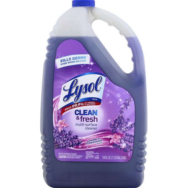 Lysol Cleaner, MultiSurface, Lavender & Orchid Essence Scent (144 oz