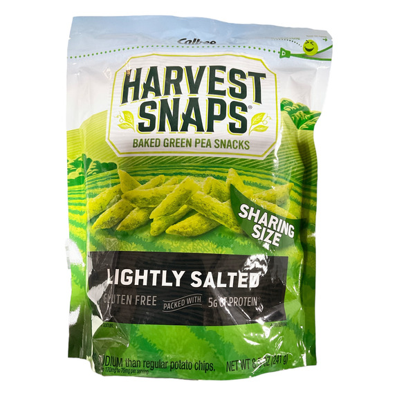 Harvest Snaps Green Pea Snacks, Lightly Salted, Baked, Sharing Size