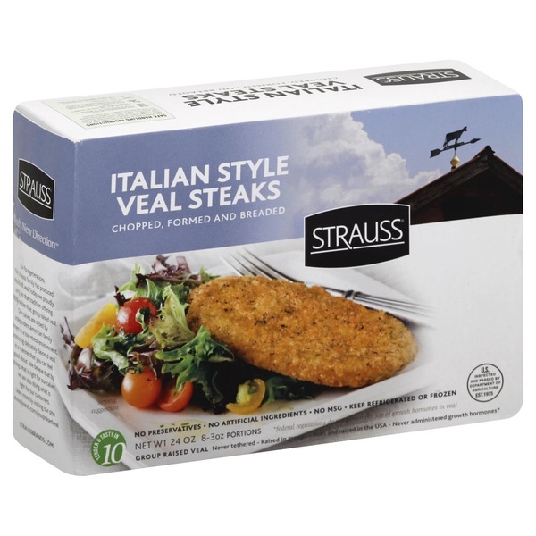 Strauss Veal Steaks, Italian Style (24 each) Instacart