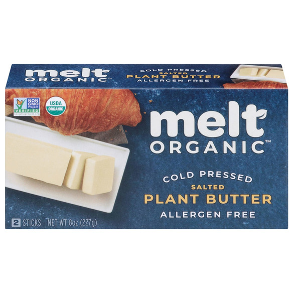 Melt Organic Cold Pressed Plant Butter, Salted Sticks 8Oz Same-Day
