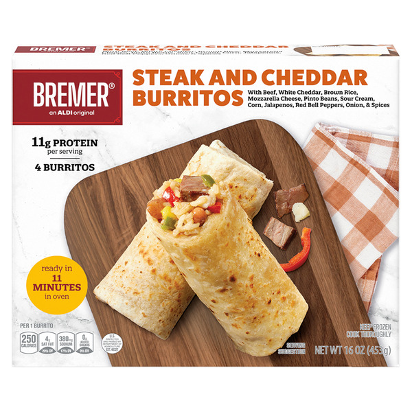 Bremer Steak & Cheddar Burrito