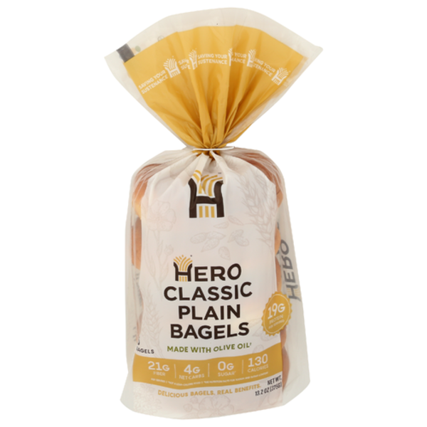 Hero Bread Classic Plain Bagels 5 Pack
