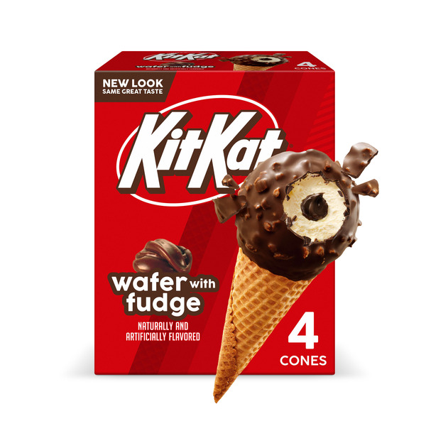 Kit Kat Wafer with Fudge Frozen Dairy Dessert Cones