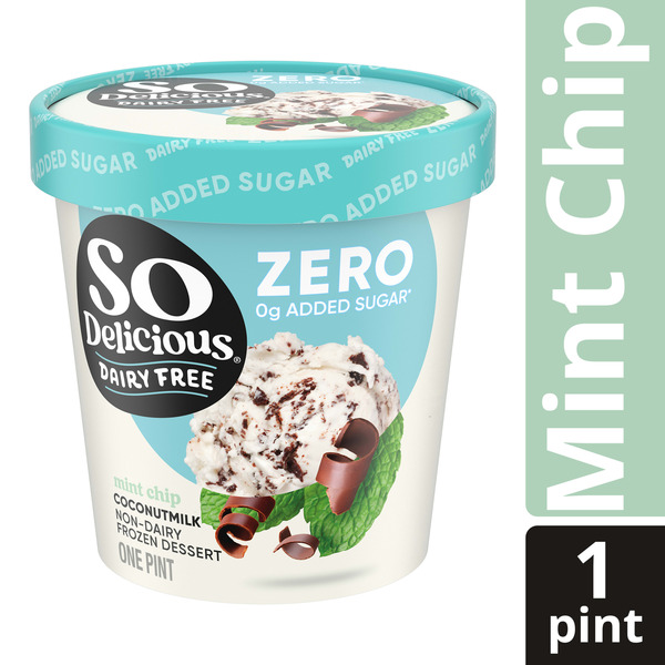 So Delicious Dairy Free Coconutmilk No Sugar Added Mint Chip