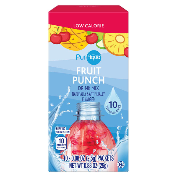 PurAqua Single Serve Fruit Punch Drink Mix Sticks