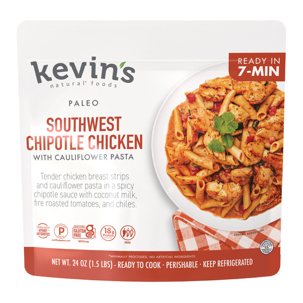 Kevin's Natural Foods Southwest Chipotle Chicken with Cauliflower Pasta